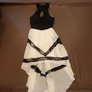 Mini dress high low halter style